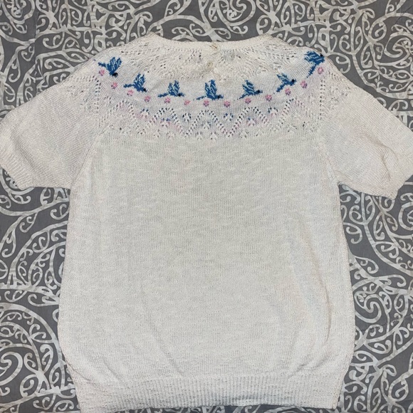 Vintage Knit Short-sleeve Top - Picture 5 of 6